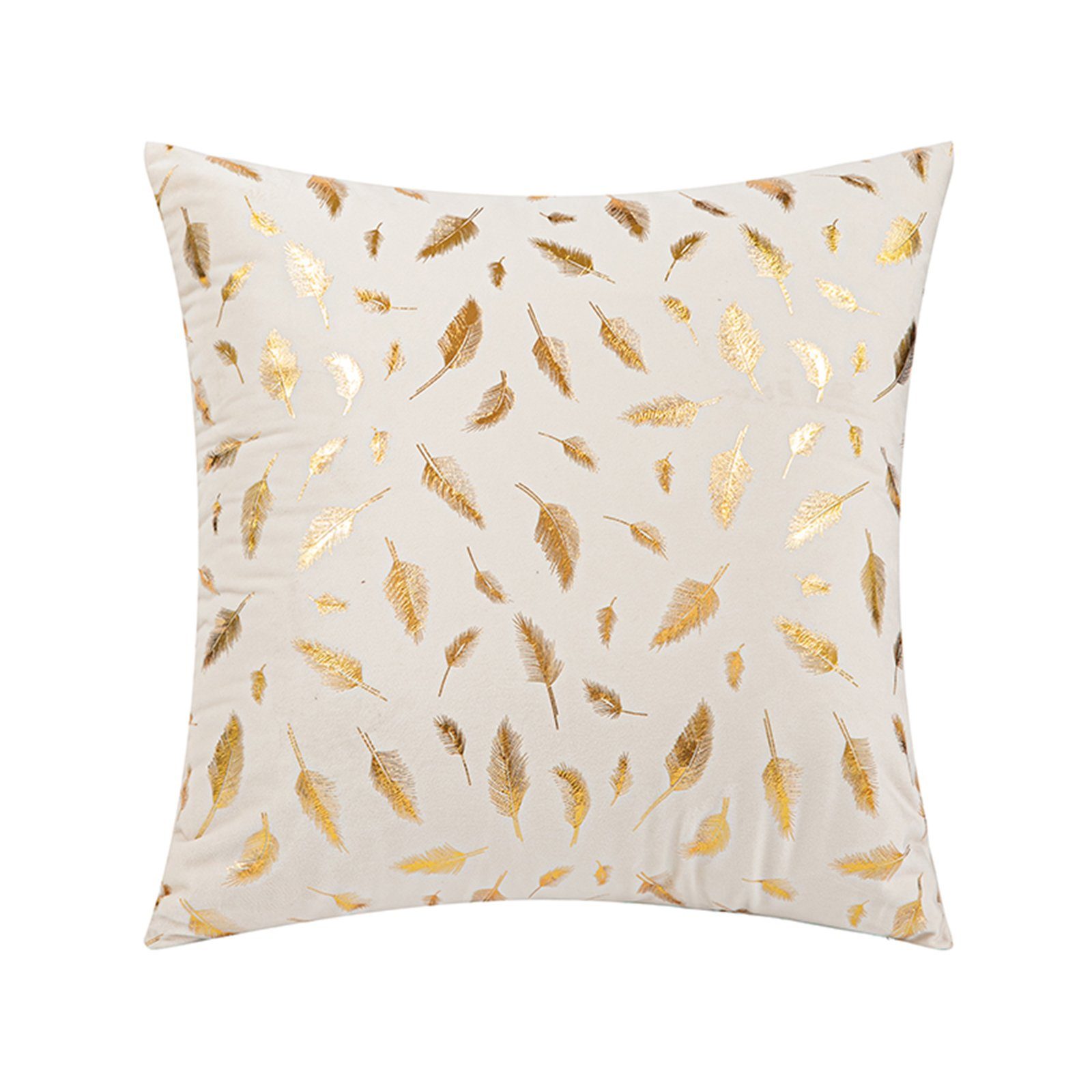Sunicol Kissenbezug Samtkissenbezüge, Goldene Feder, 45x45cm, günstig online kaufen