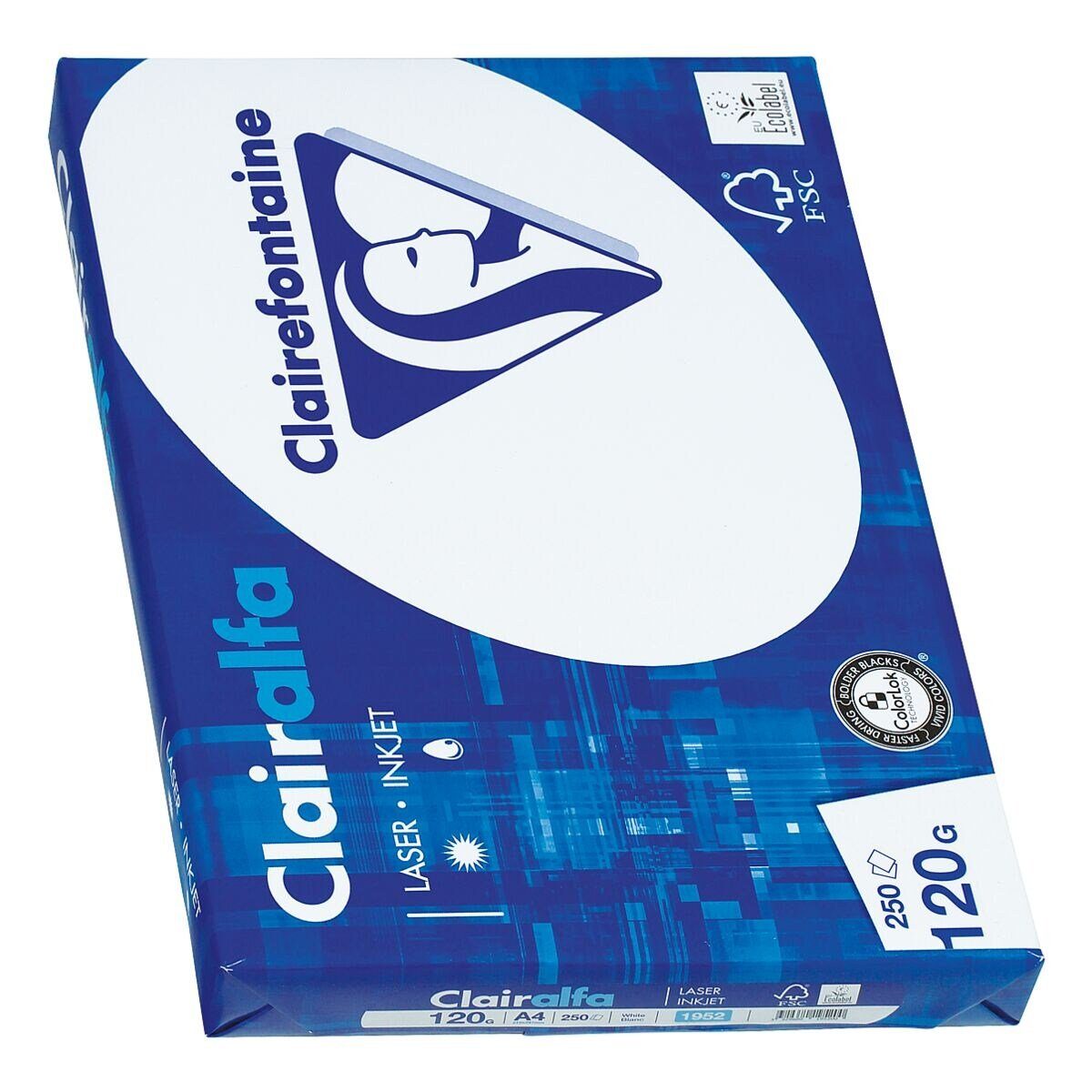 CLAIREFONTAINE Druckerpapier Clairalfa 1952, Format DIN A4, 120 g/m², 250 Blatt