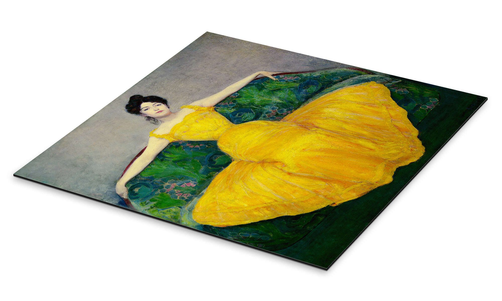 Posterlounge Wandbild Dame in Gelb, Maximilian günstig online kaufen