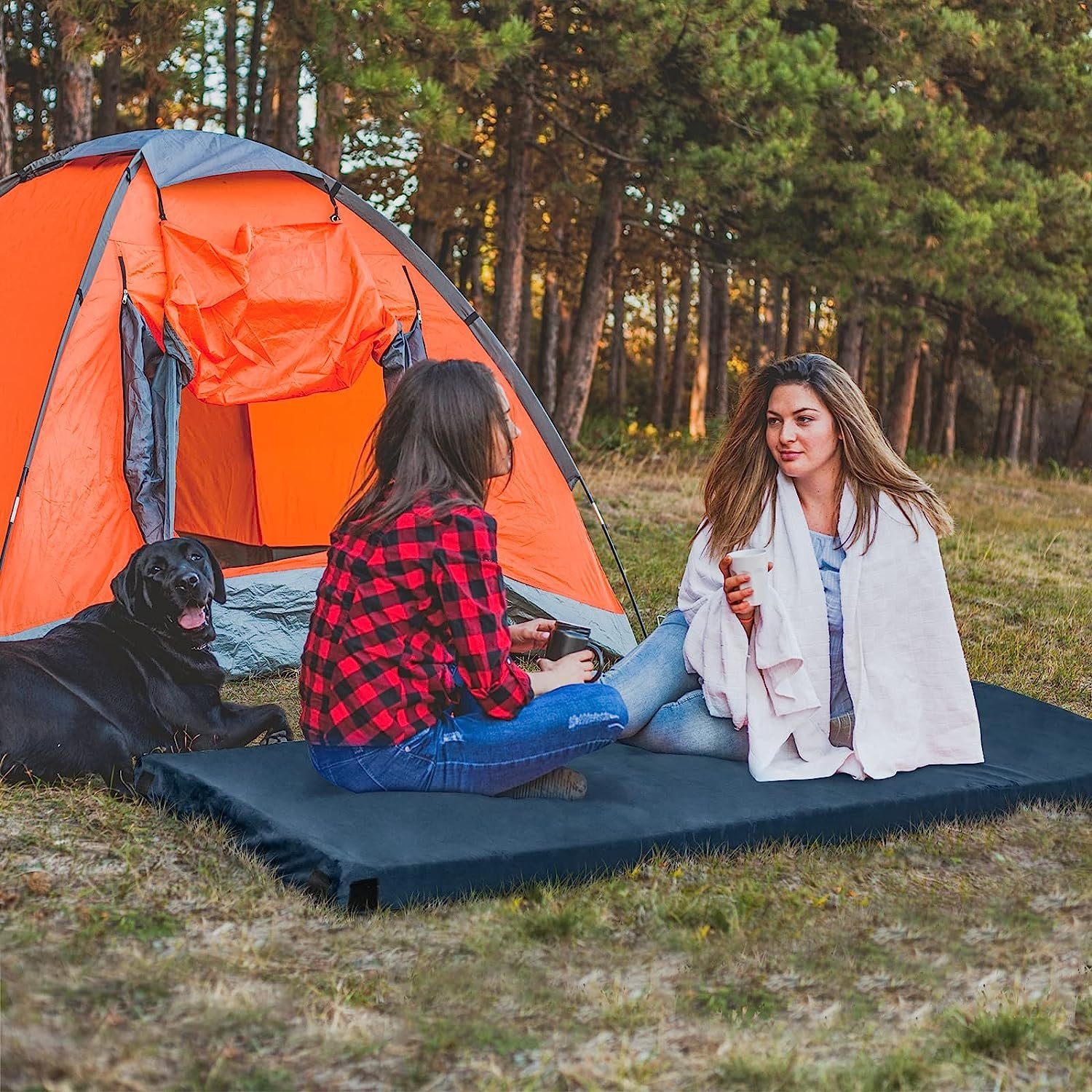 KOMFOTTEU Isomatte Schlafmatte, tragbare Reise-Auto-Campingmatratze günstig online kaufen