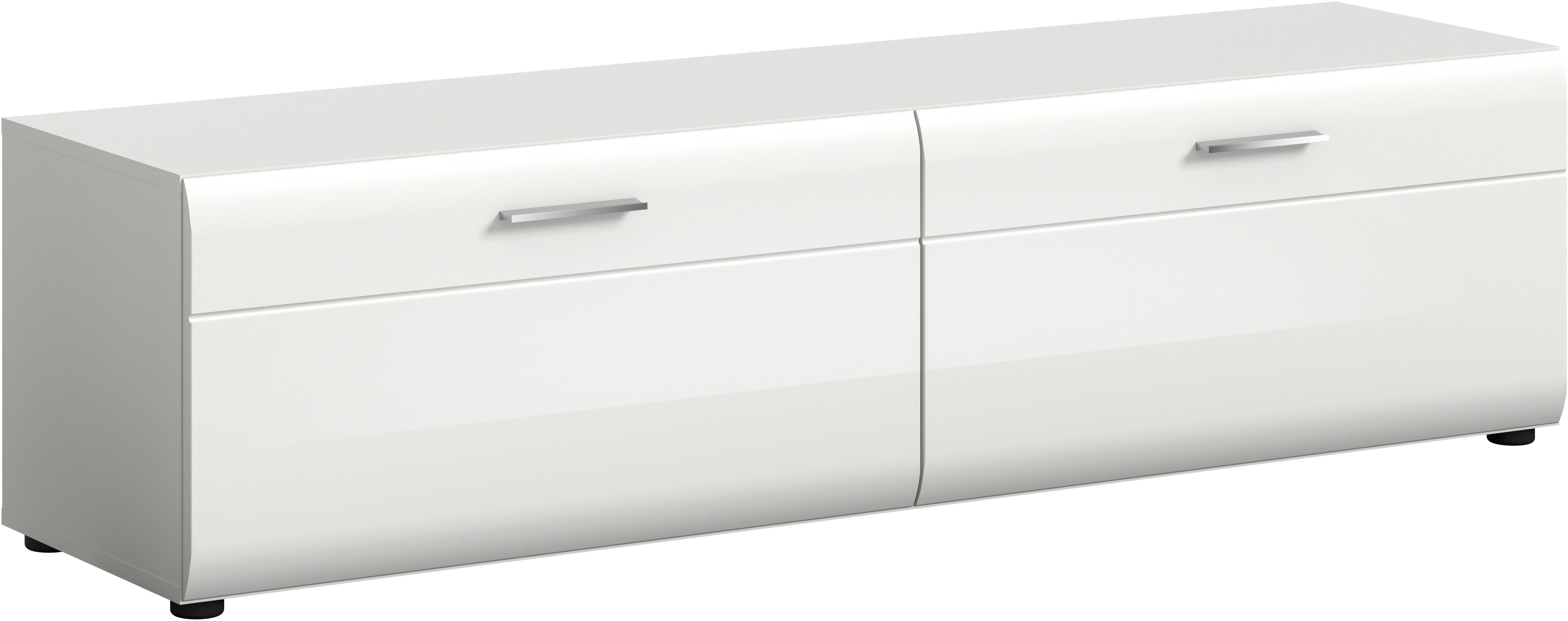 Home affaire Lowboard FLORENZ, hochwertige MDF-Front,Rillenfräsung, 2 Klappen (1 St), Lowboard, TV-Unterschrank, TV-Lowboard