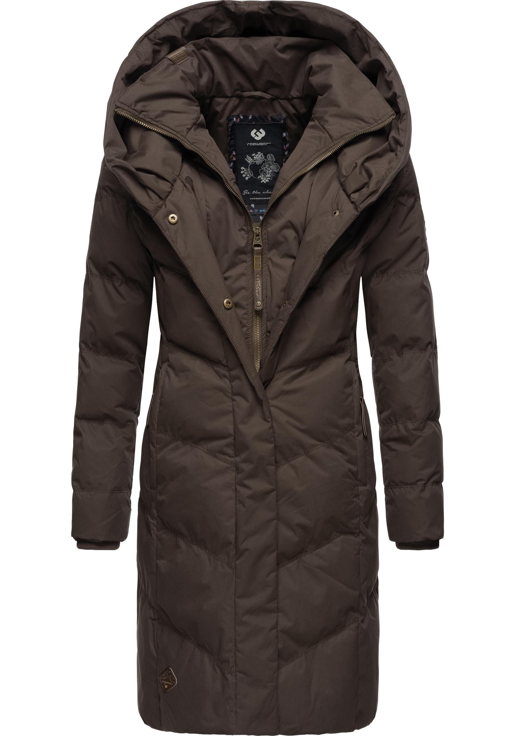 Ragwear Steppmantel Natalka stylischer, gesteppter Winterparka mit gefütterter Kapuze