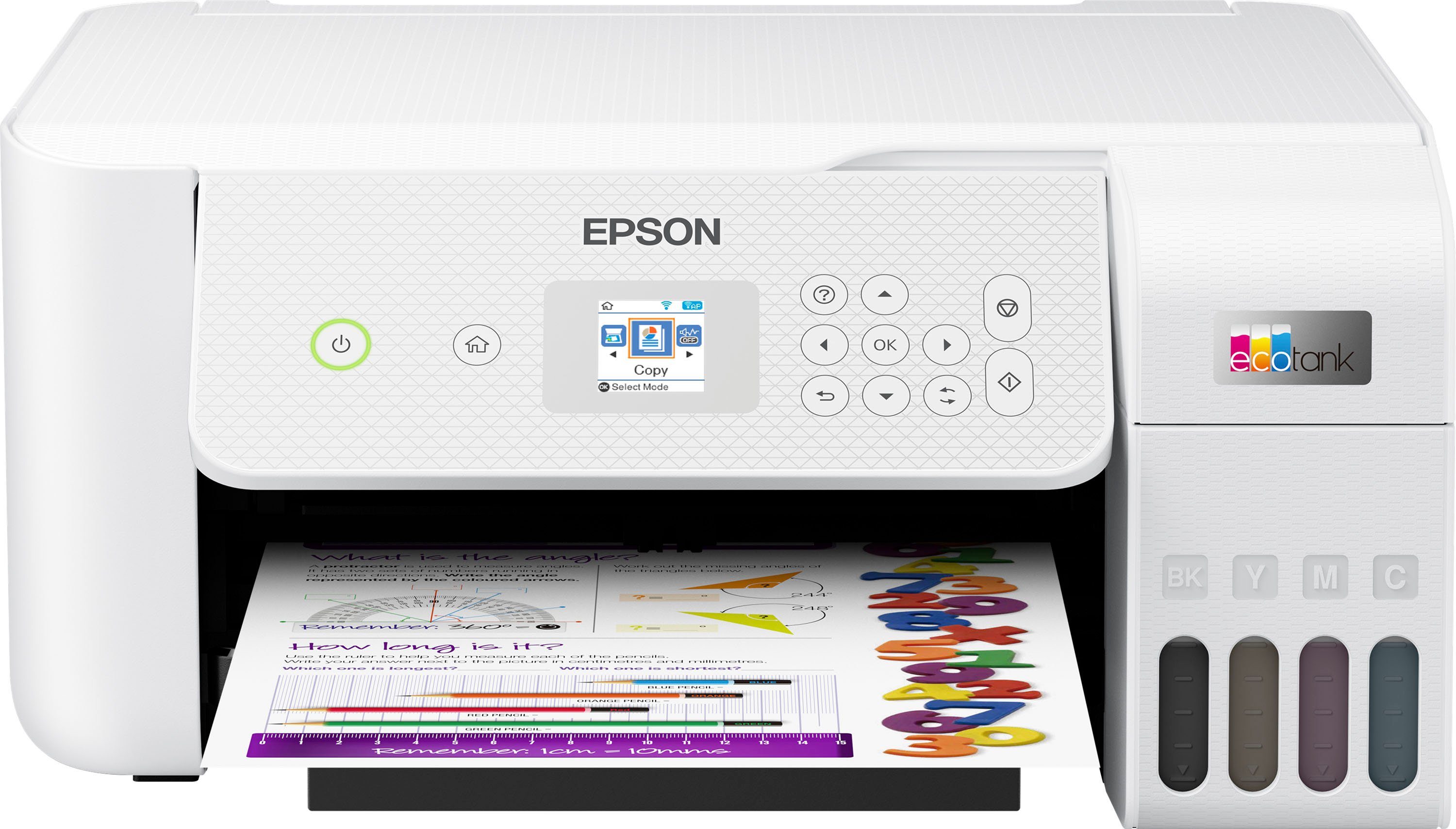 Epson EcoTank ET-2826 Tintenstrahldrucker, (WLAN (Wi-Fi), Wi-Fi Direct),  Druckgeschwindigkeit (Seiten/Minuten in s/w): 33
