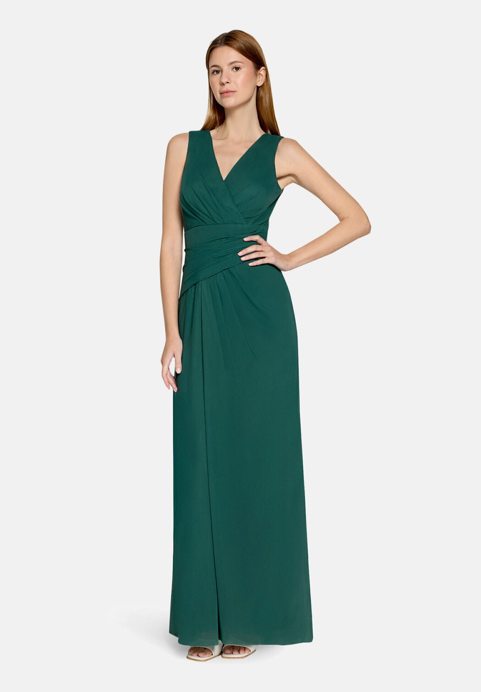 Vera Mont Abendkleid Damen mit V-Ausschnitt Falten