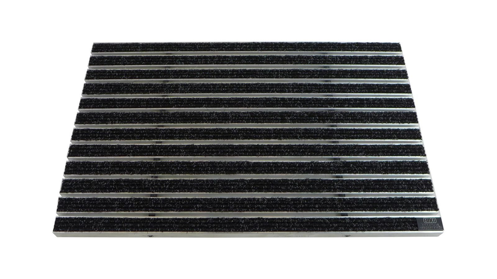 Emco Fußmatte Eingangsmatte DIPLOMAT, Rips Anthrazit, rechteckig, Höhe: 22 mm, Größe: 1000x800 mm, für Innen- und überdachten Außenbereich