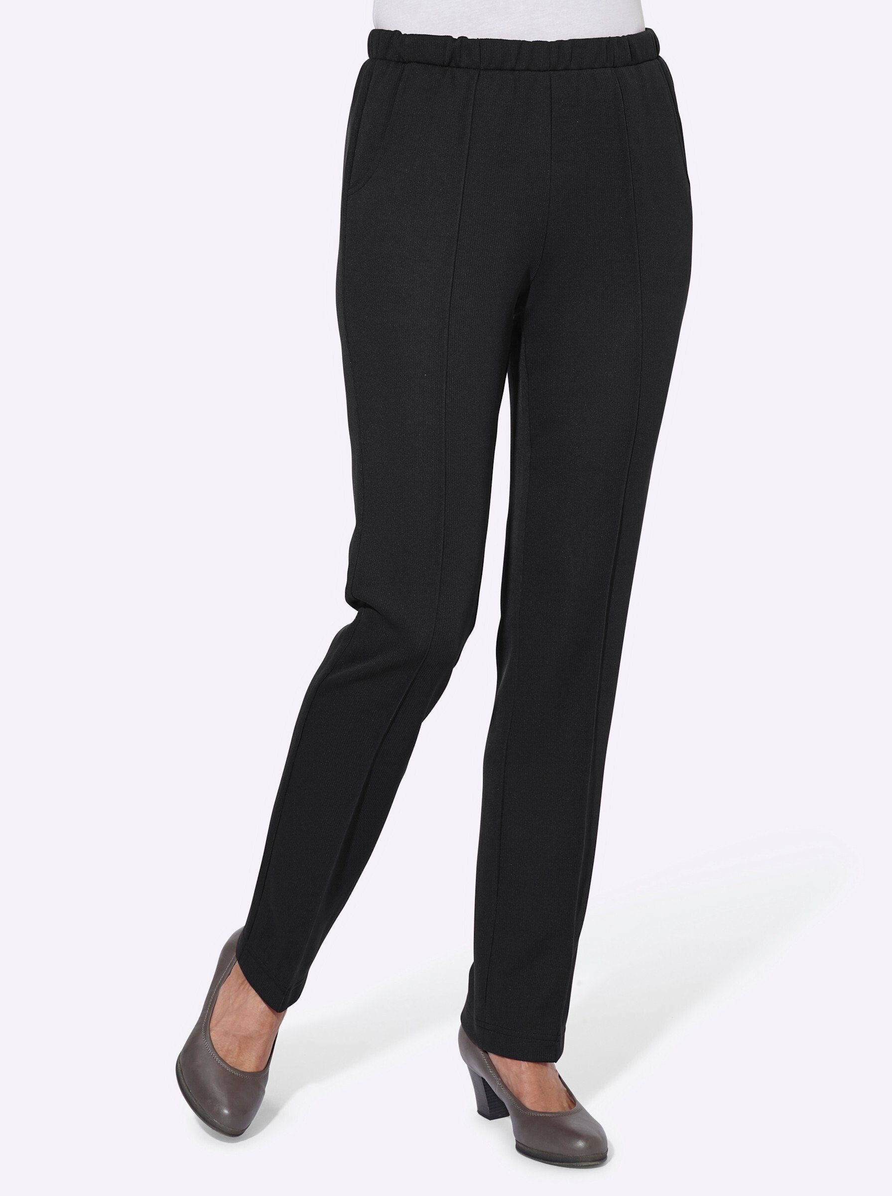 WITT WEIDEN Jerseyhose Innenbeinlänge ca. 77 cm schwarz