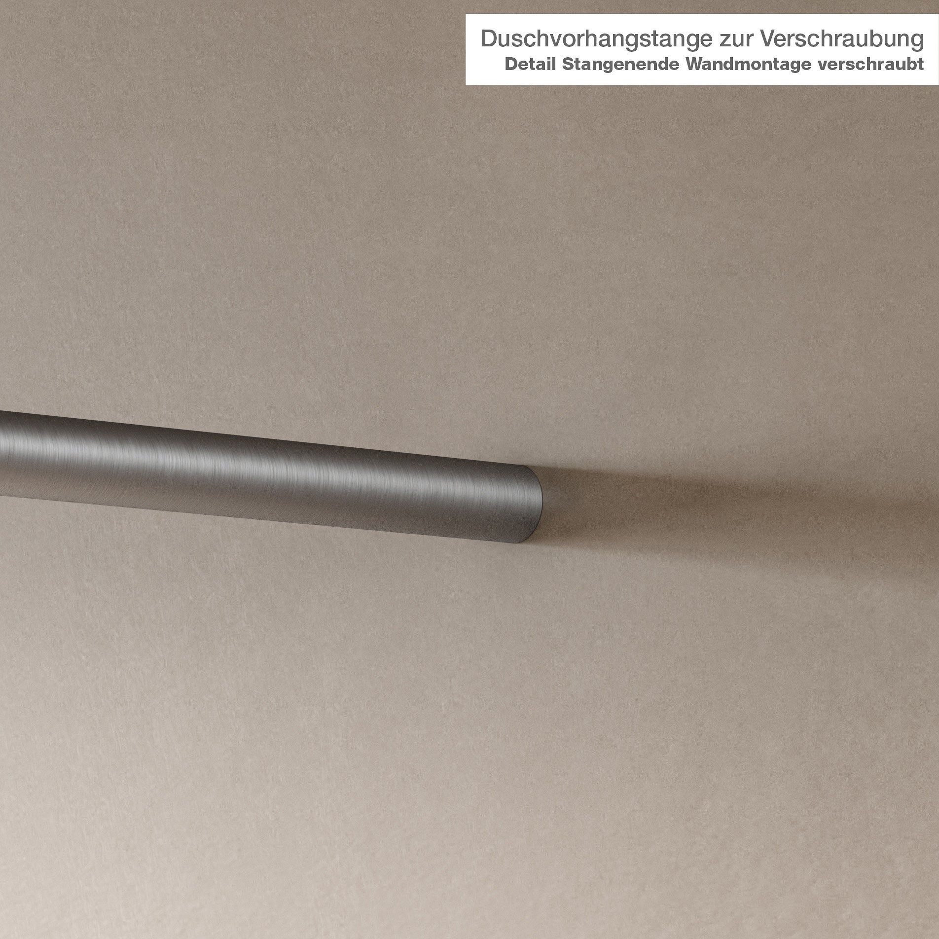 PHOS Design Duschvorhangstange DSU U-Form quadratisch, Verschraubung, Edelstahl