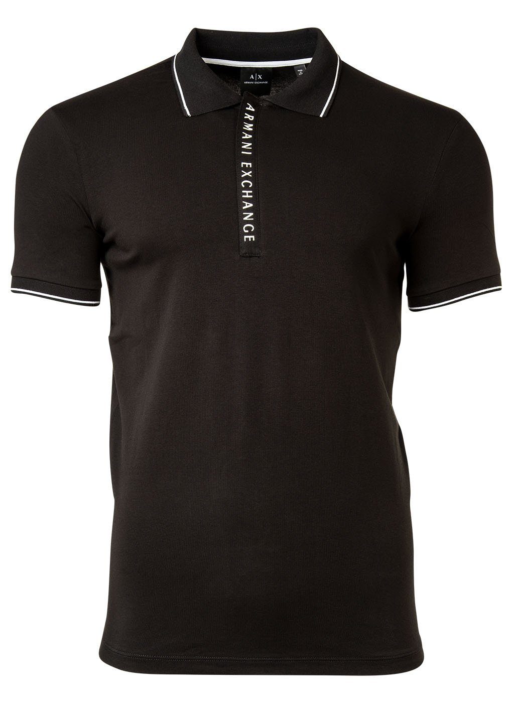 ARMANI EXCHANGE Poloshirt Herren Poloshirt - Hidden Buttons, Cotton Stretch