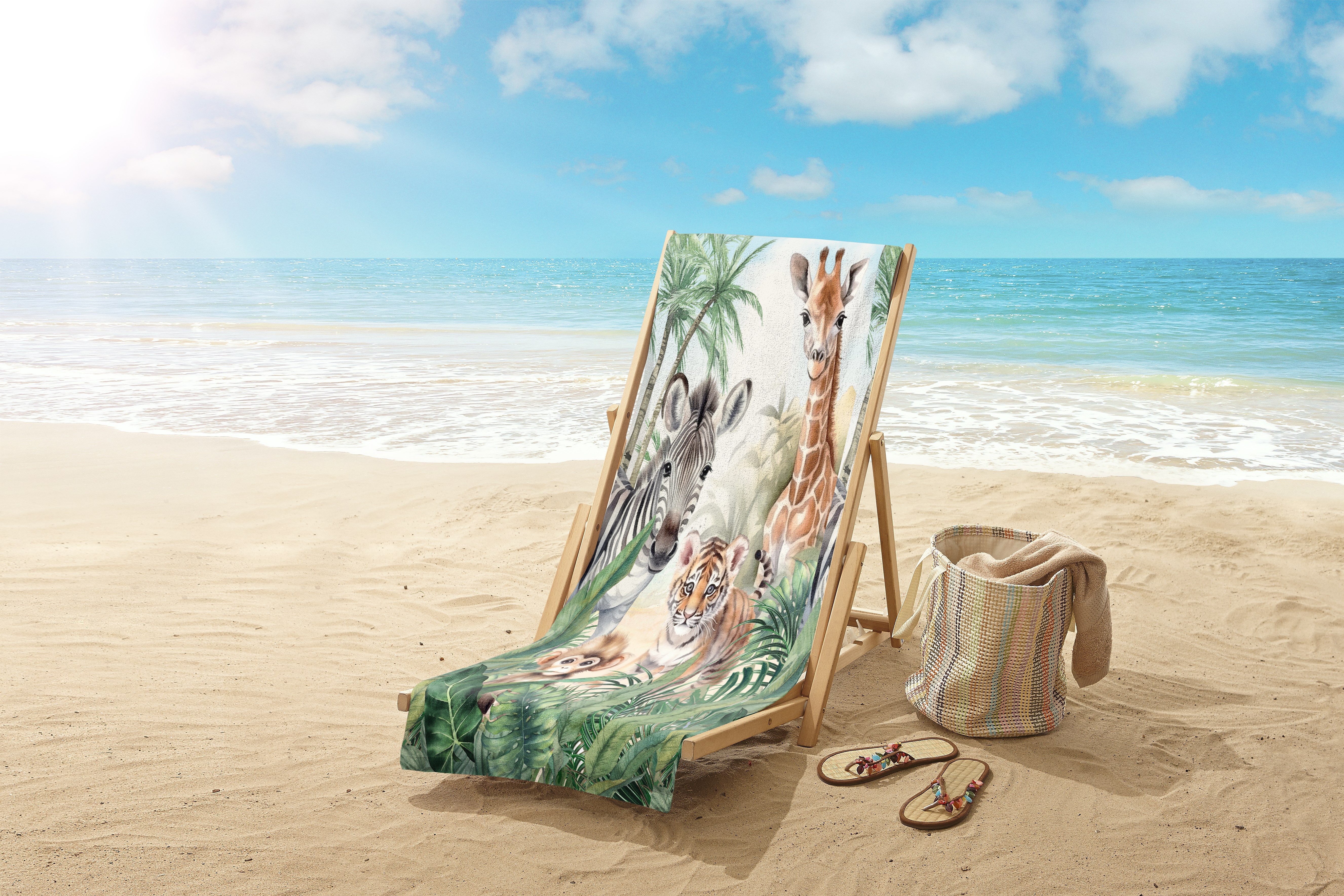 good morning Strandtuch Thabo, Velours (Packung, günstig online kaufen