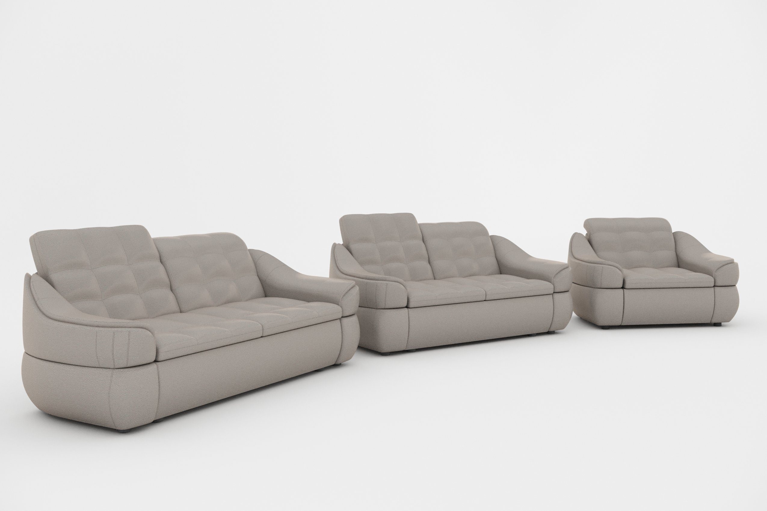 2,5-Sitzer Modern in Design, (3-tlg), Sofa, Polstergarnitur made Europa bestehend 2-Sitzer aus Alisa, und (Set Sofa Sessel, Stylefy