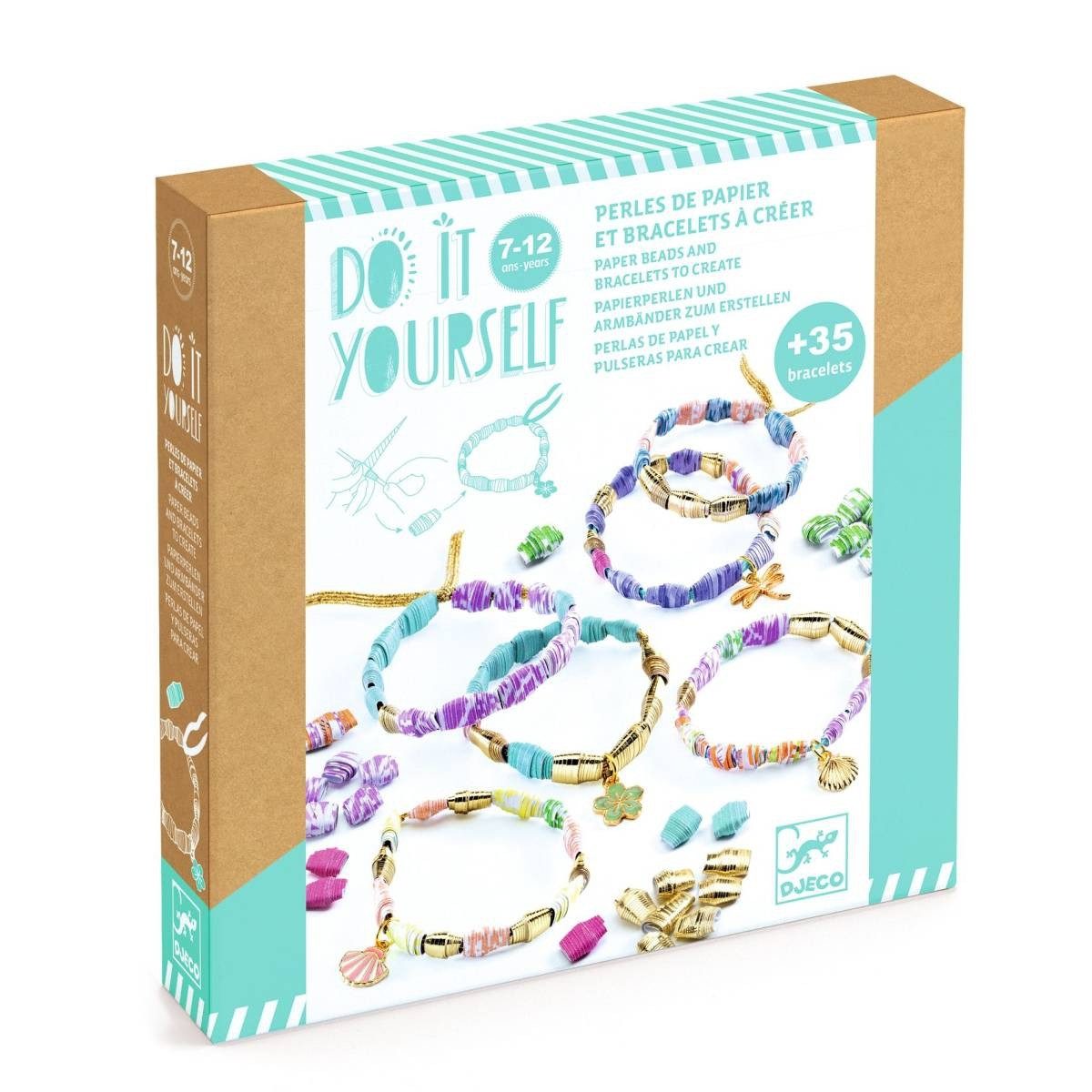 DJECO Kreativset DIY: Papierperlen Stylish & Gold Bastelset DJ07972