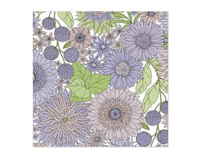 ARTEBENE Papierserviette Serviette 33x33 - Blüten, flieder