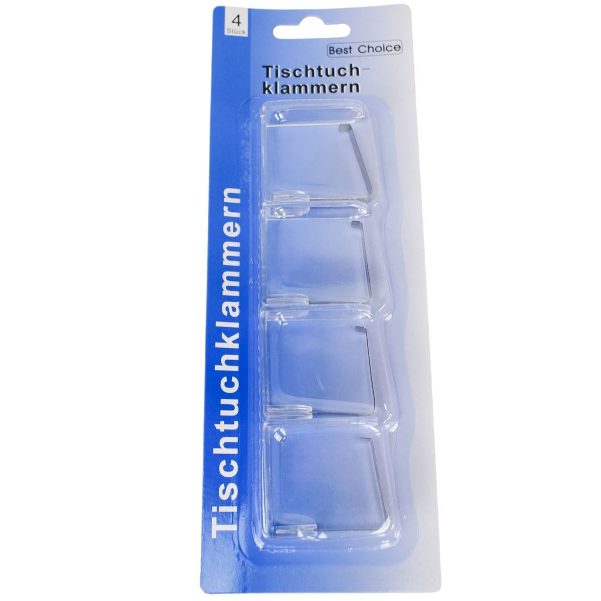 Best Choice Tischtuchklammern 4er Set Befestigung für Gartentischdecken je ca. 5 x 4,5 cm Klammer, (4-St), universell einsetzbar