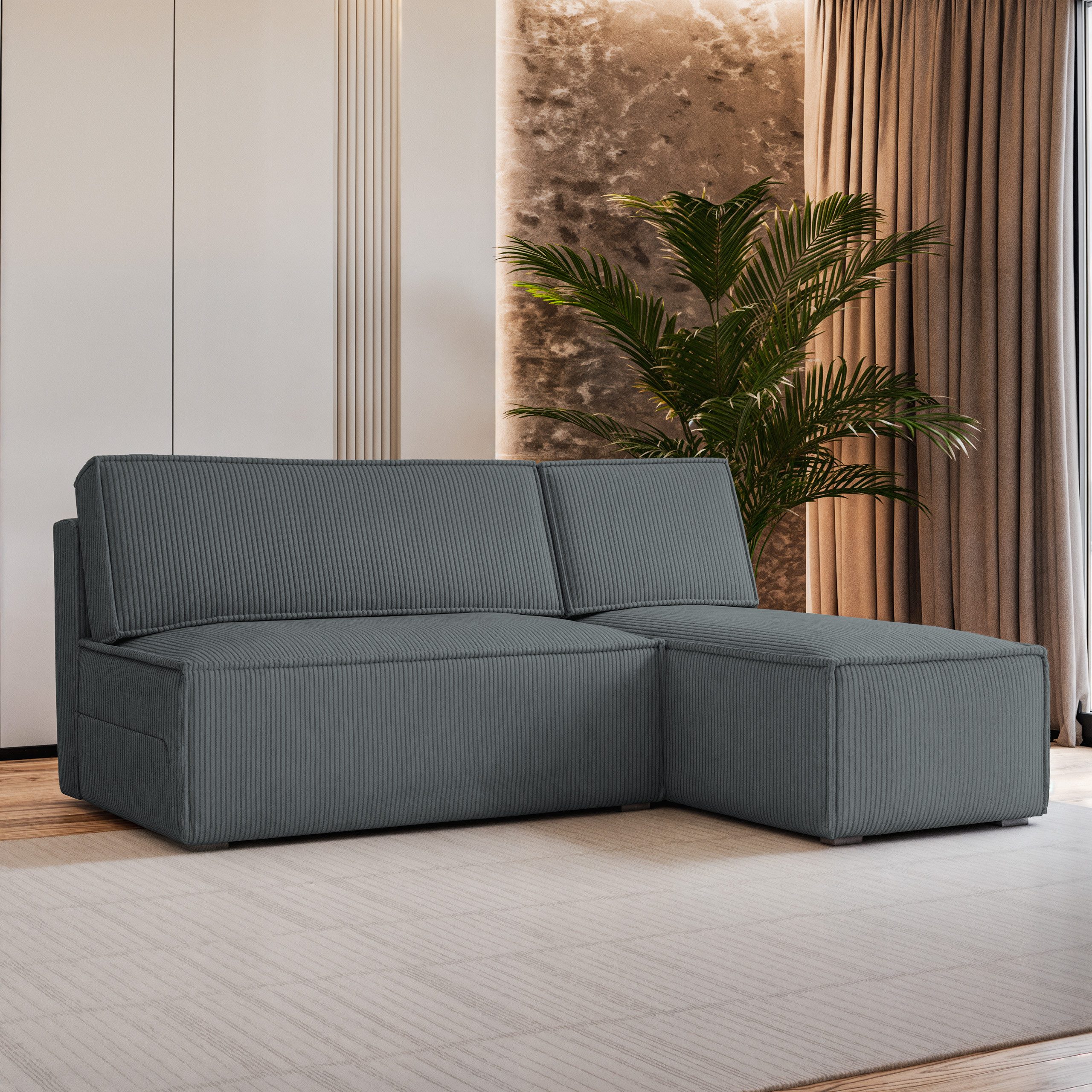 Masseno Ecksofa BRISO mit Schlaffunktion L-Form, Sofa mit Bettkasten günstig online kaufen