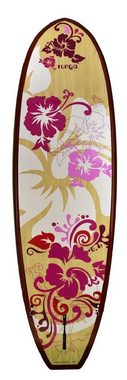 Runga-Boards SUP-Board Puaawai WOOD PINK Hard Board Stand Up Paddling SUP, Allrounder, (Set 9.5, Inkl. coiled leash & 3-tlg. Finnen-Set)