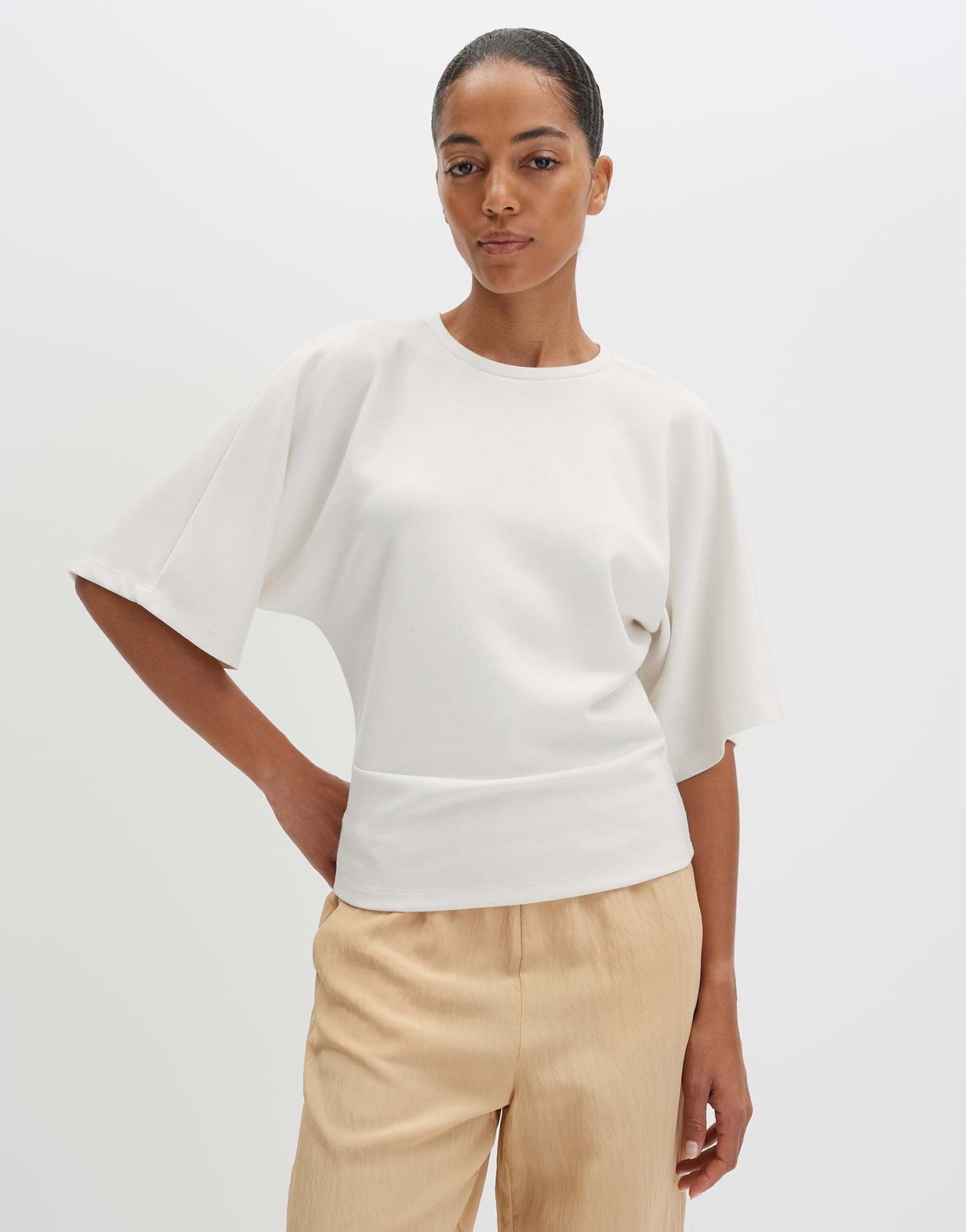 someday Sweatshirt Unora aus Sweatware mit Fledermausärmeln Glatte Oberfläche mit modernem Shape