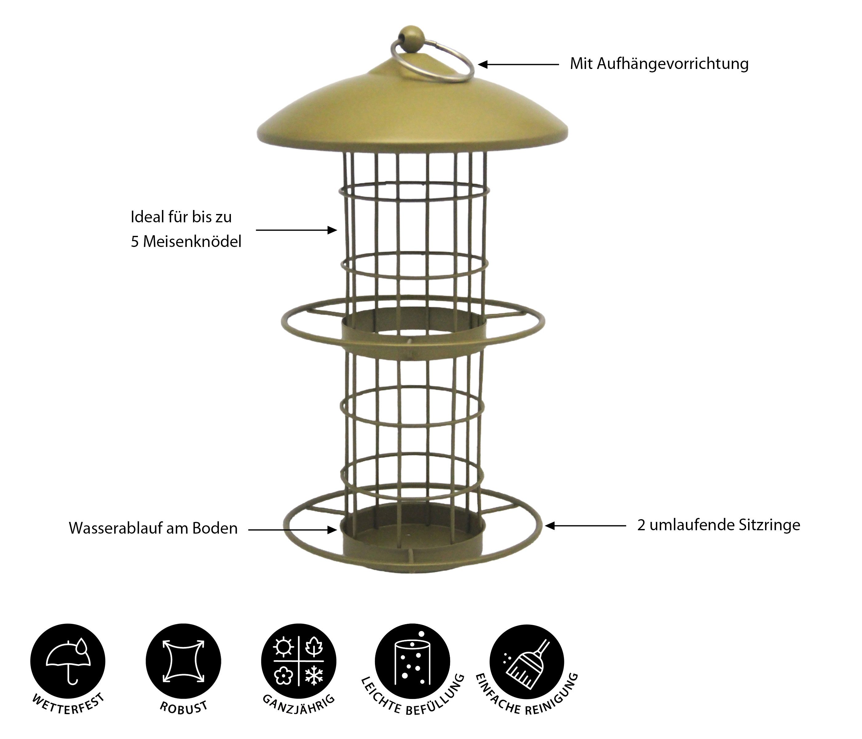 Dehner Vogelhaus Futtersäule Camille, Meisenknödelsäule, ca. günstig online kaufen