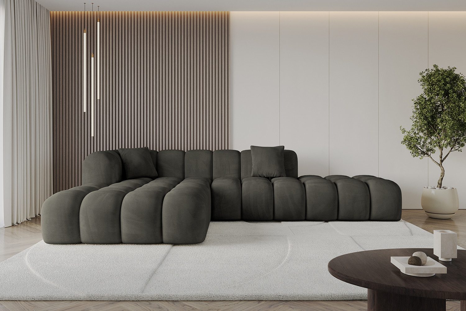 ALTDECOR Ecksofa OLEA-L2, Sofa Praktische Bequeme Funktionsecke Couch L-Form Eckcouch, Corner Sofa U-Form Vielseitige Sofa Wohnlandschaft Wohnzimmer