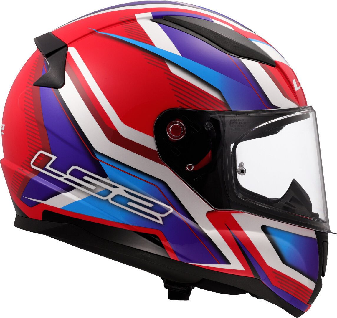 LS2 Motorradhelm FF353 Rapid II Flitz Helm, vorbereitet für Kommunikationssystem