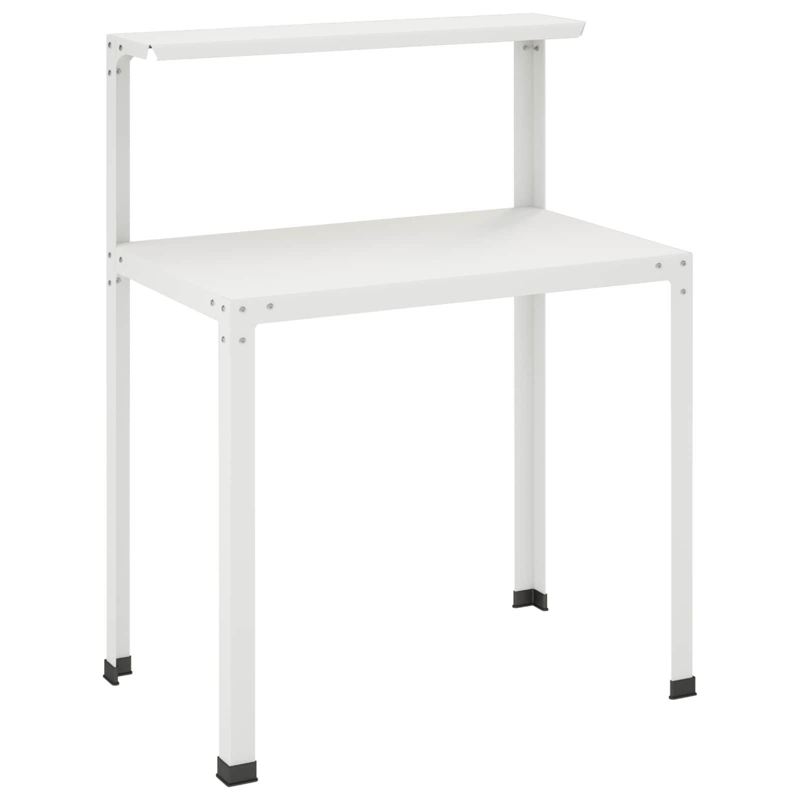 vidaXL Schutznetz Pflanztisch 60 x 50 x 104 cm Pulverbeschichteter Stahl Weiß, BxL: 50x60 m, (1-St)
