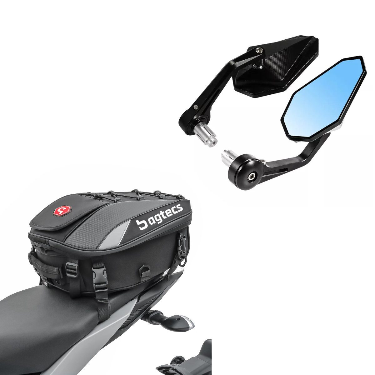 Motorradspiegel Motorrad Lenkerendenspiegel # RL1 Rückspiegel Paar schwarz + Motorrad