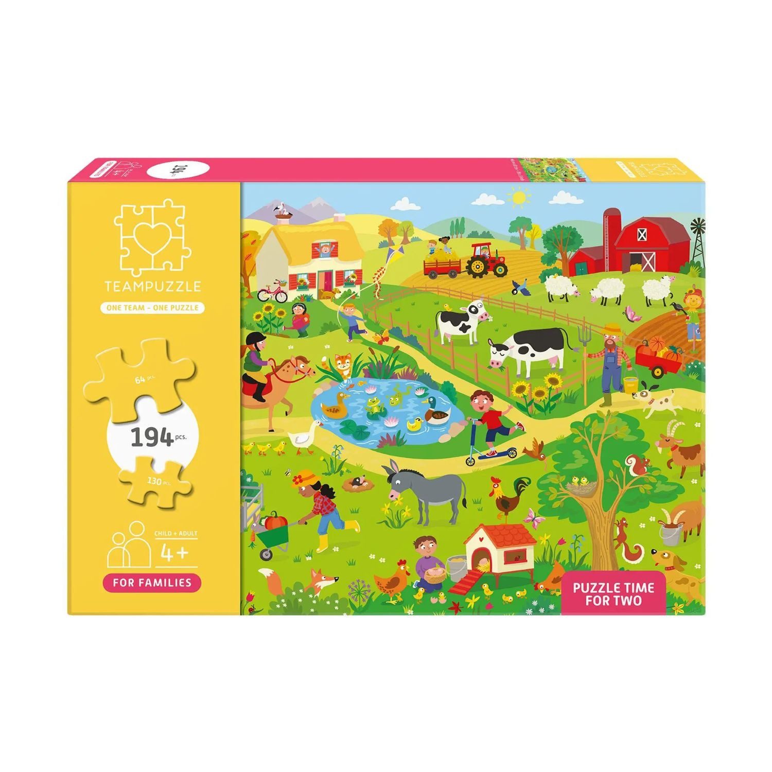 Puzzle Auf und Bauernhof, 194 Puzzleteile