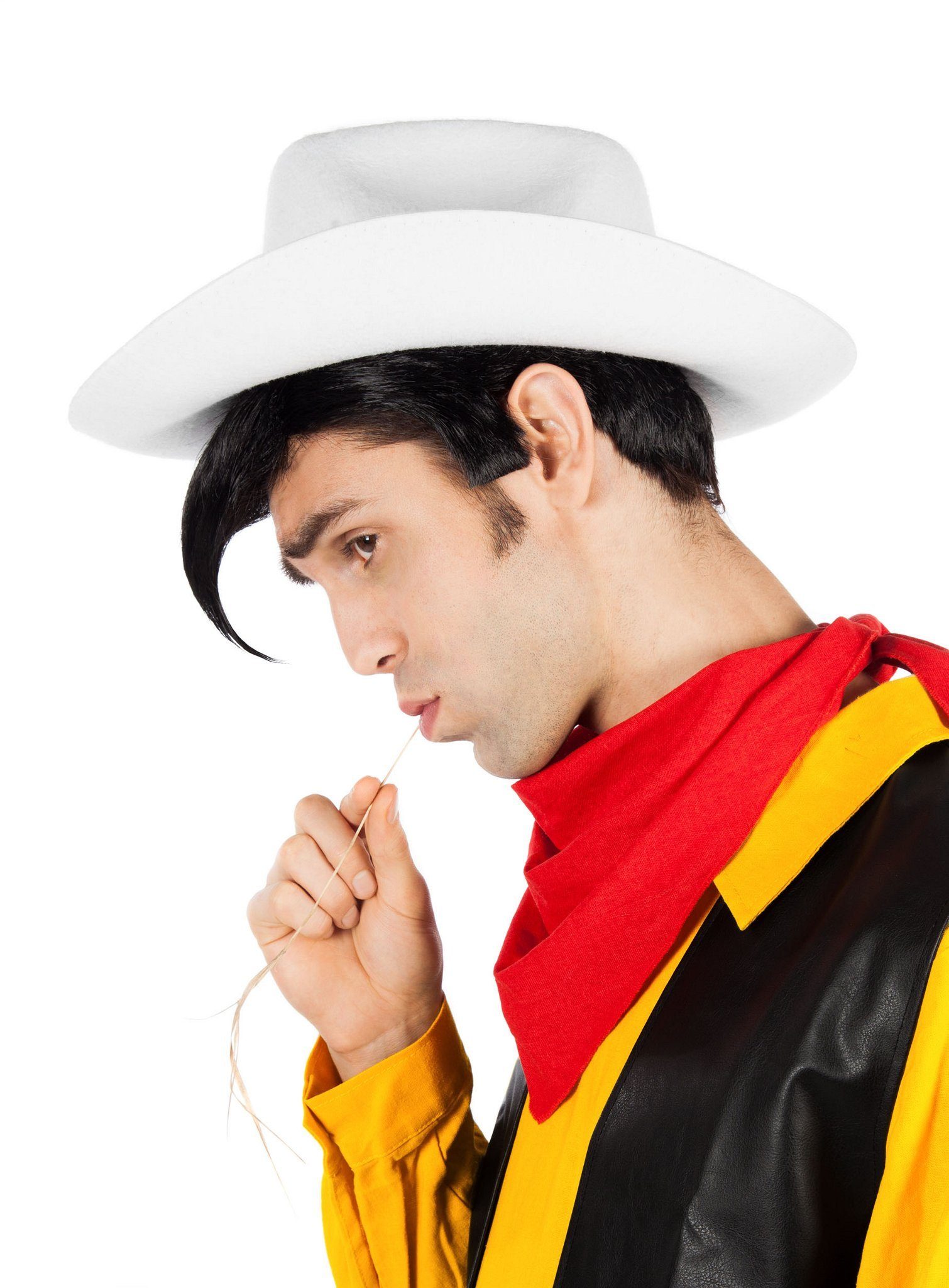 Maskworld Cowboy-Kostüm Lucky Luke Cowboyhut - Fasching Sheriff Dalton, Der passende Cowboyhut für große Westernhelden - original lizenziert!