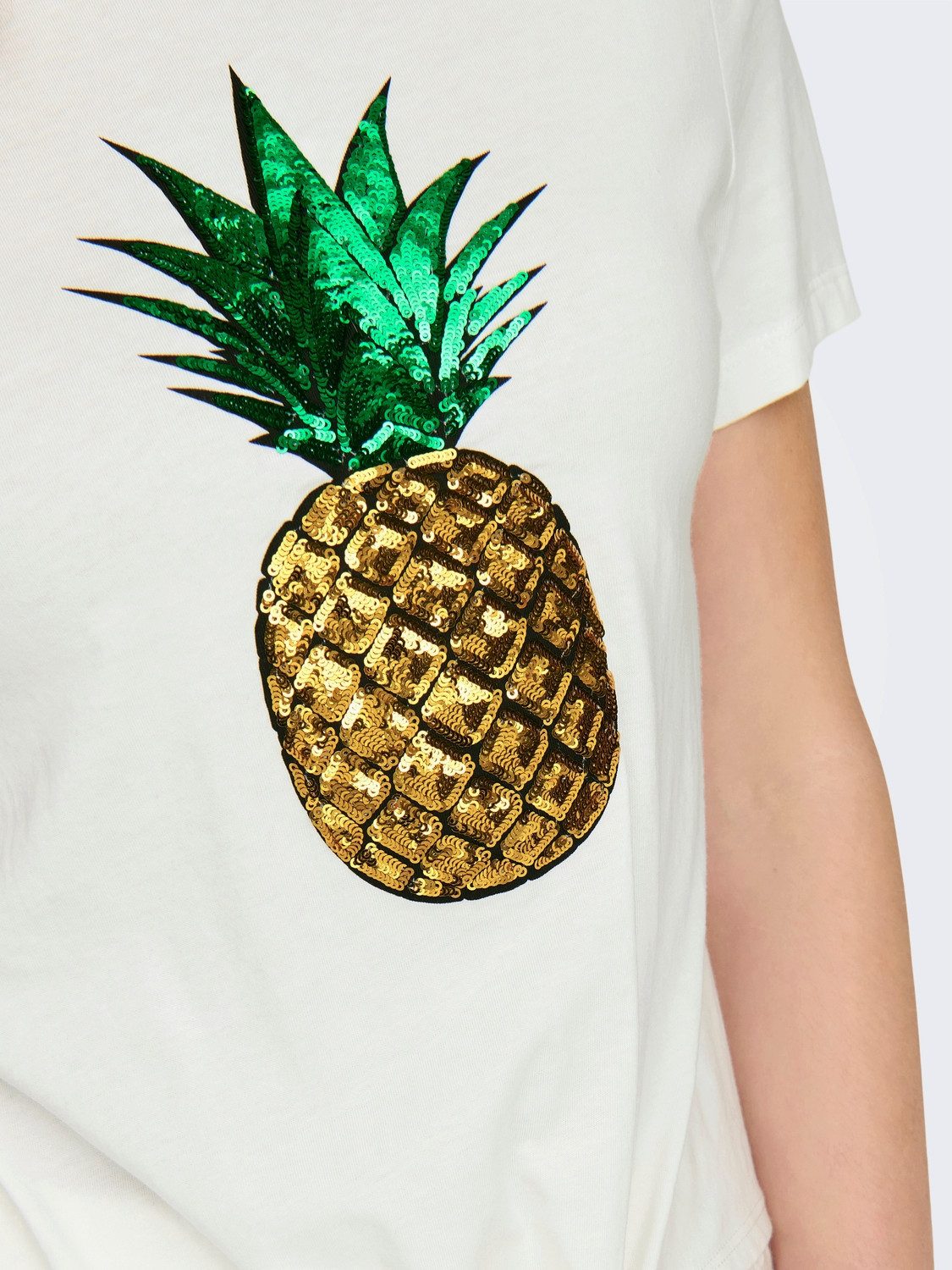 ONLY Kurzarmshirt ONLKITA LIFE S/S FRUIT KNOT TOP BOX JRS