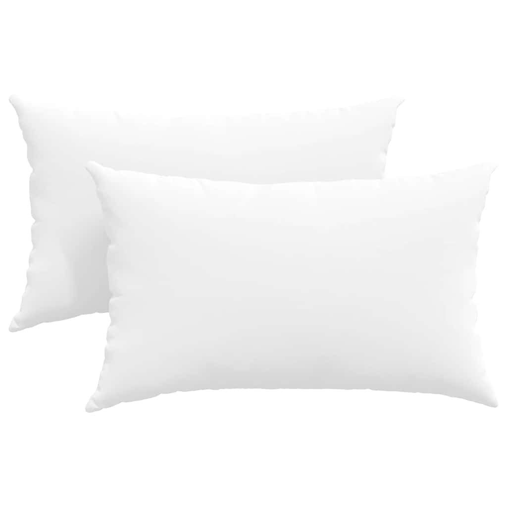 vidaXL Sitzauflage Sofakissen 2 pcs Weiß 50 x 30 cm Stoff, (2 St)