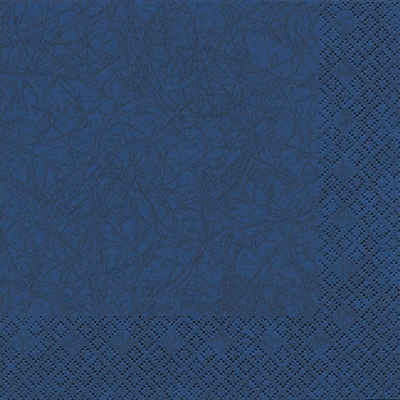 HOME FASHION Papierserviette 20 Servietten Modern Colours dunkelblau 33x33cm, (20 St)