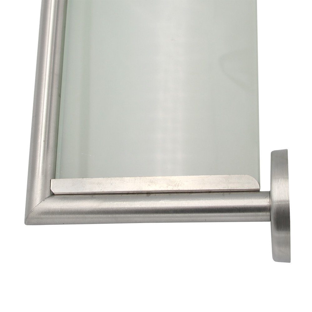 Stabilo Sanitär Wandhalter Edelstahl Bad Ablage 54cm Glasablage matt gebürstet