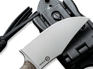 CIVIVI Survival Knife CIVIVI Midwatch Micarta Brown feststehendes Messer mit Scheide, (1 St)