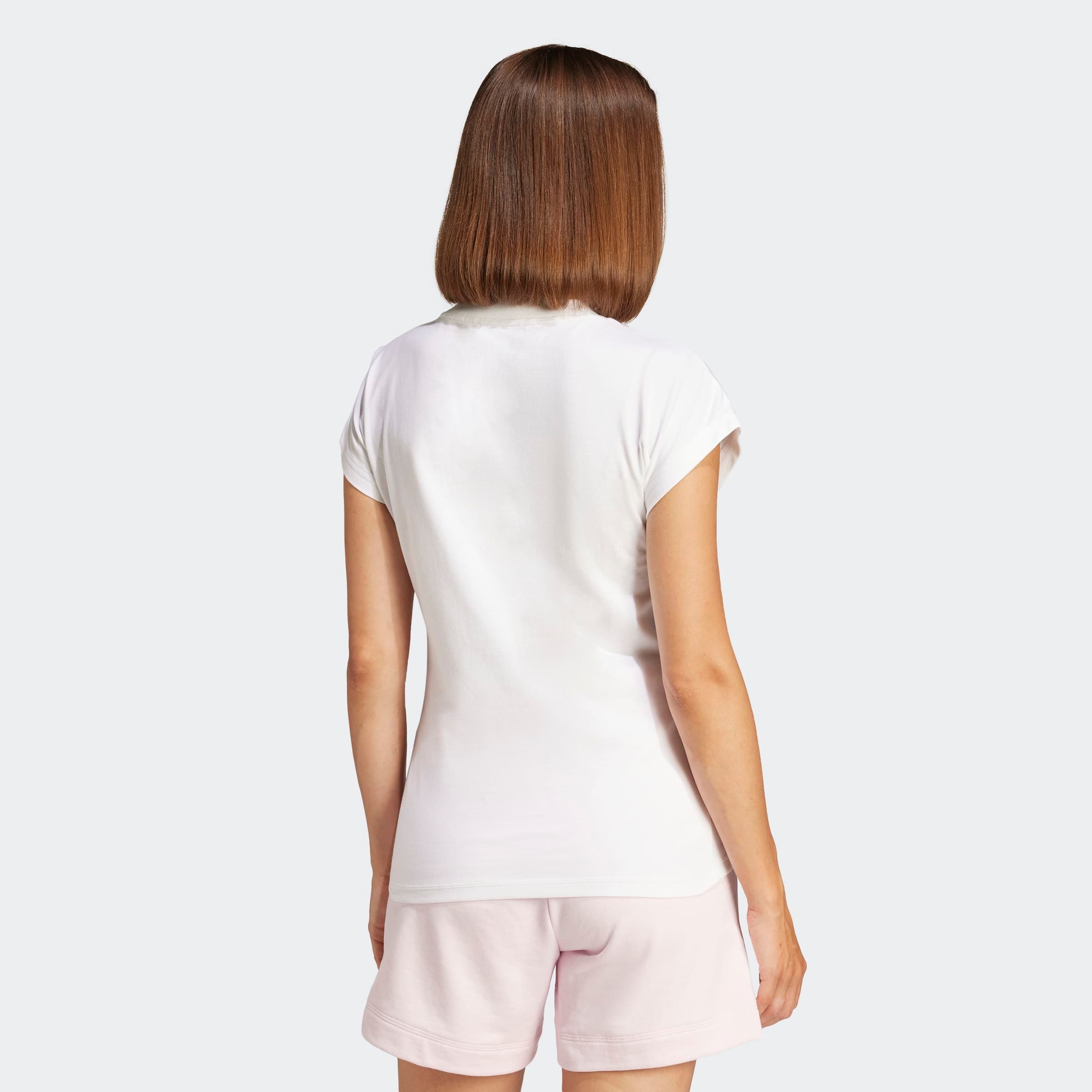 adidas Sportswear T-Shirt ESSENTIALS LINEAR COTTON sportlicher Stil, Kurzarm, ohne Verschluss, aus Baumwolle