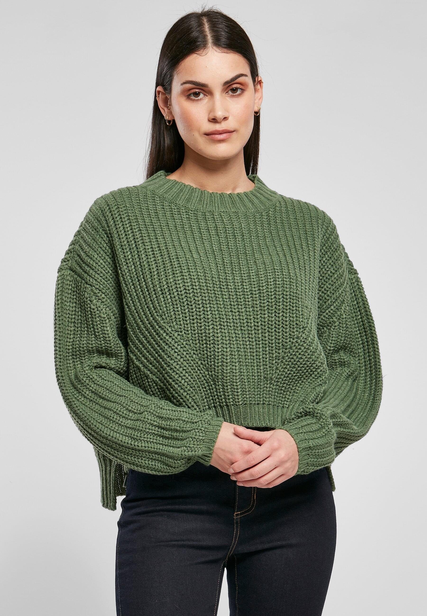 CLASSICS Sweater Oversize Kapuzenpullover Ladies Damen (1-tlg) salvia Wide URBAN