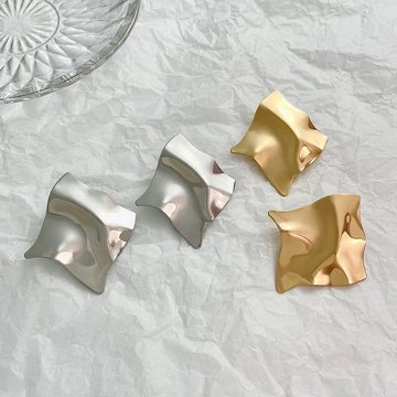 AUKUU Ohrring-Set Modische Modische geometrische Metall Eisenblech Ohrringe für, Damen unregelmäßige Metall Pailletten Ohrringe