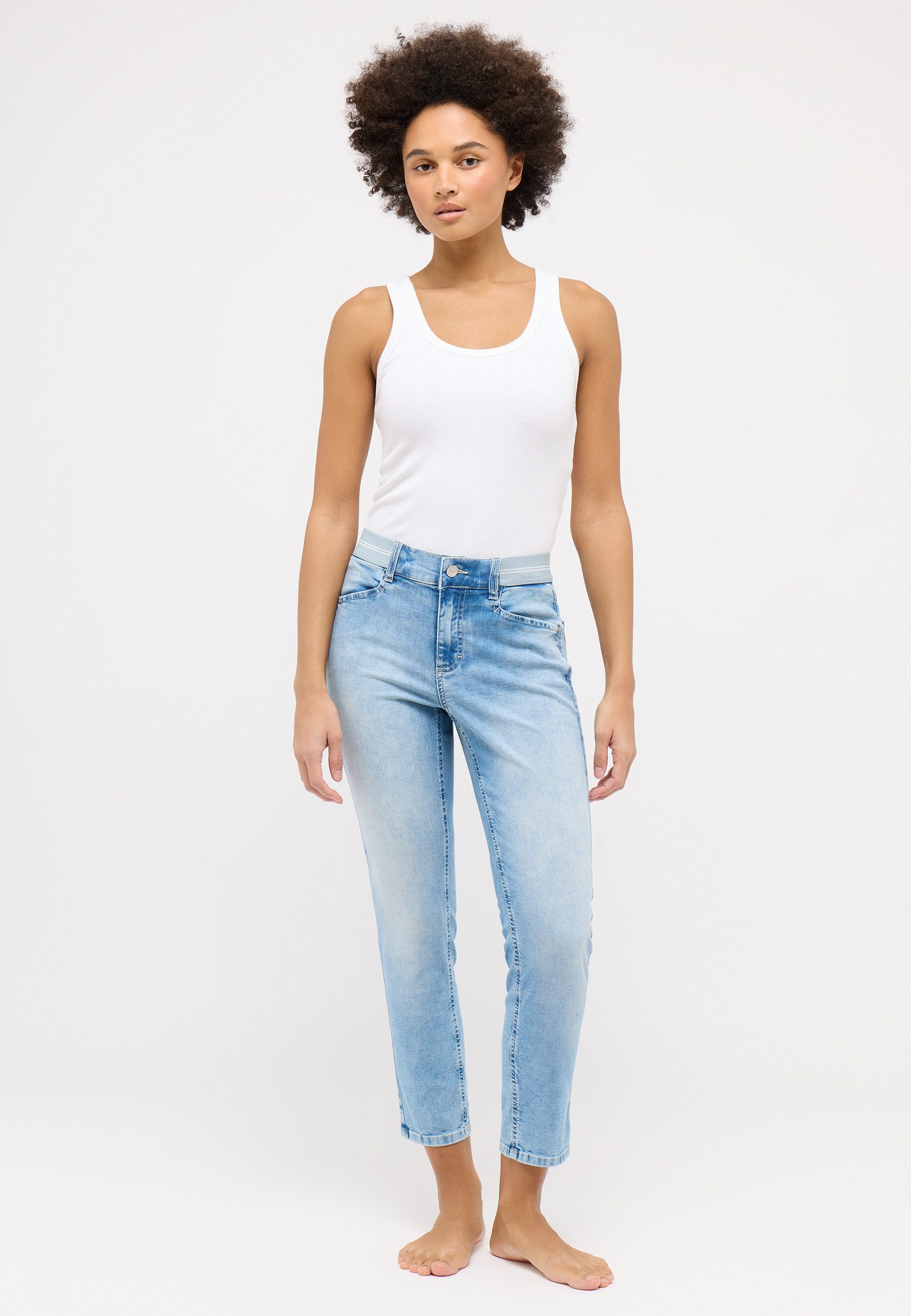 ANGELS Stretch-Jeans ANGELS ORNELLA SPORTY heaven blue random used 332 688907.3485 - THE – Bild 4 von 5