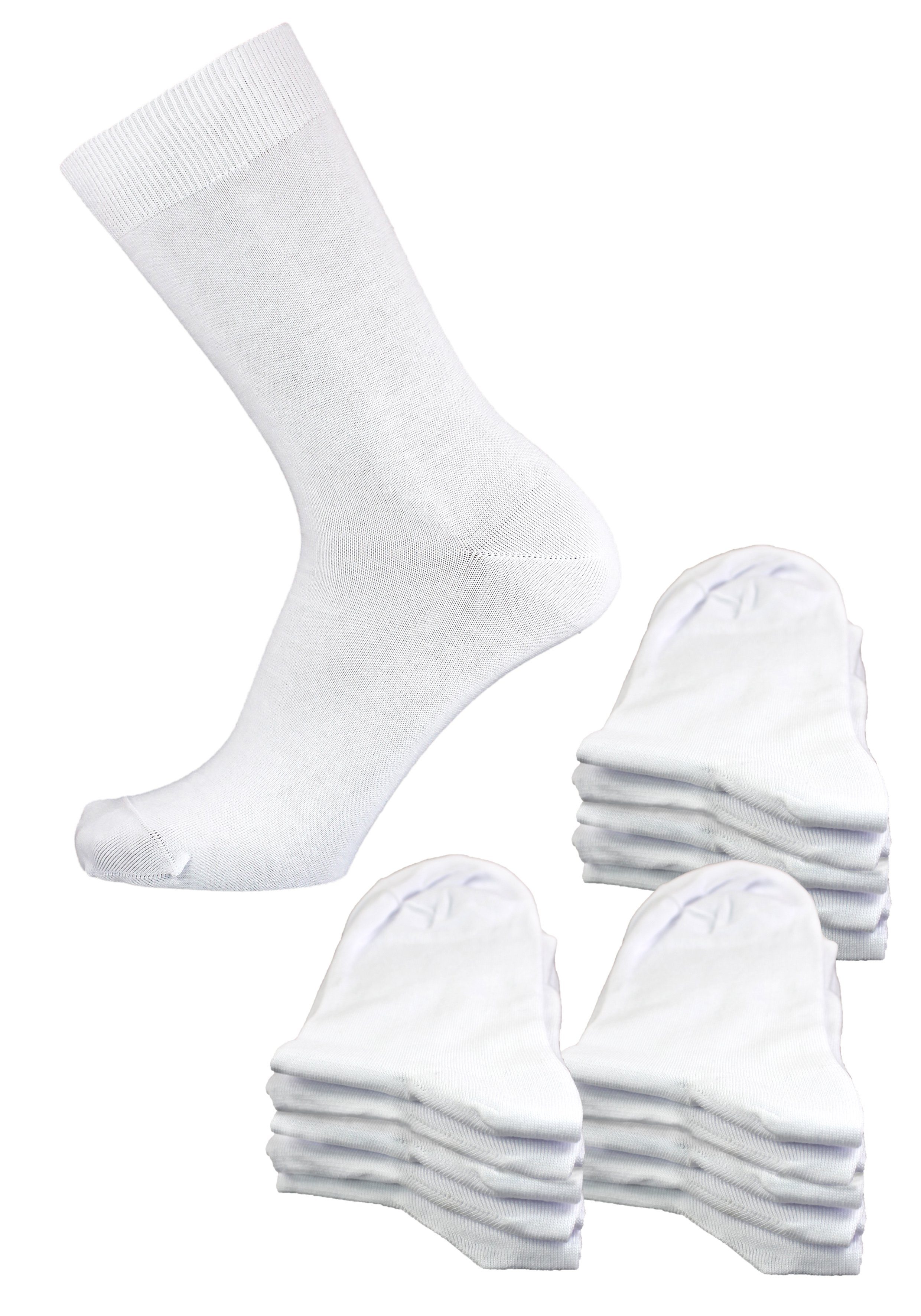 Rogo Socken mit Rippbund (15-Paar) weichem Bio-Premium-Arztsocken