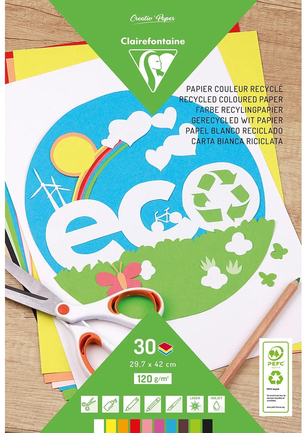 maildor Fotopapier 5x Block mit 30 Bl farbigem Tonpapier A3 130g Sortierung 26502C, Bastel für Schule