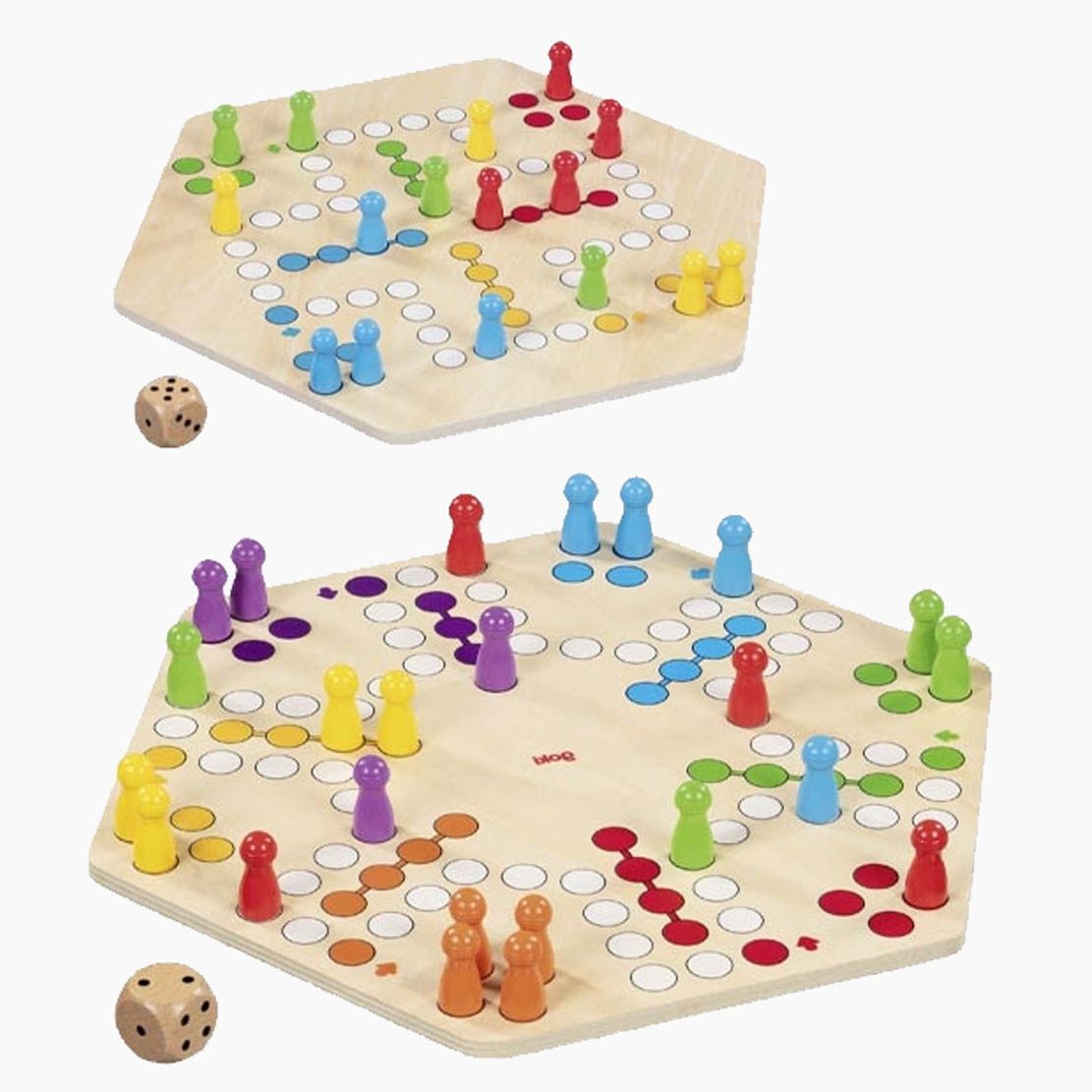 goki Spielesammlung Ludo für bis zu 6 Spieler, beidseitig bedruckt, gesellschaftsspiel,strategiespiel,würfelspiel,kinderspiel, Klassischer Spielspaß für die ganze Familie