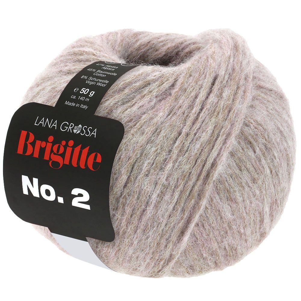 LANA GROSSA BRIGITTE NO. 2 Häkelwolle, 140 m (hochwertige Mischung aus Schurwolle, Baumwolle und Alpaka), 50 g