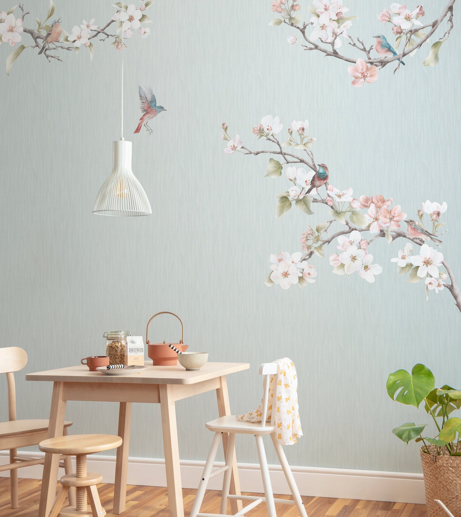 Komar Fototapete »Apple Bloom«, glatt, botanisch, tropisch, Motiv, (Packung, 1 St), BxL: 250x250 cm, 150 g/m², Bahnbreite 50 cm, ausgezeichnet lichtbeständig