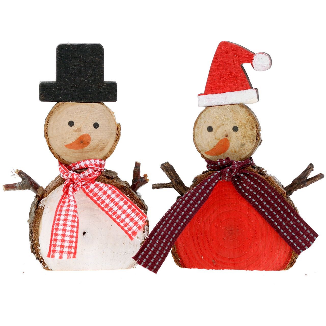 Weihnachtsmann Dekofigur Schneemann Holz Set Weihnachten Dekoration