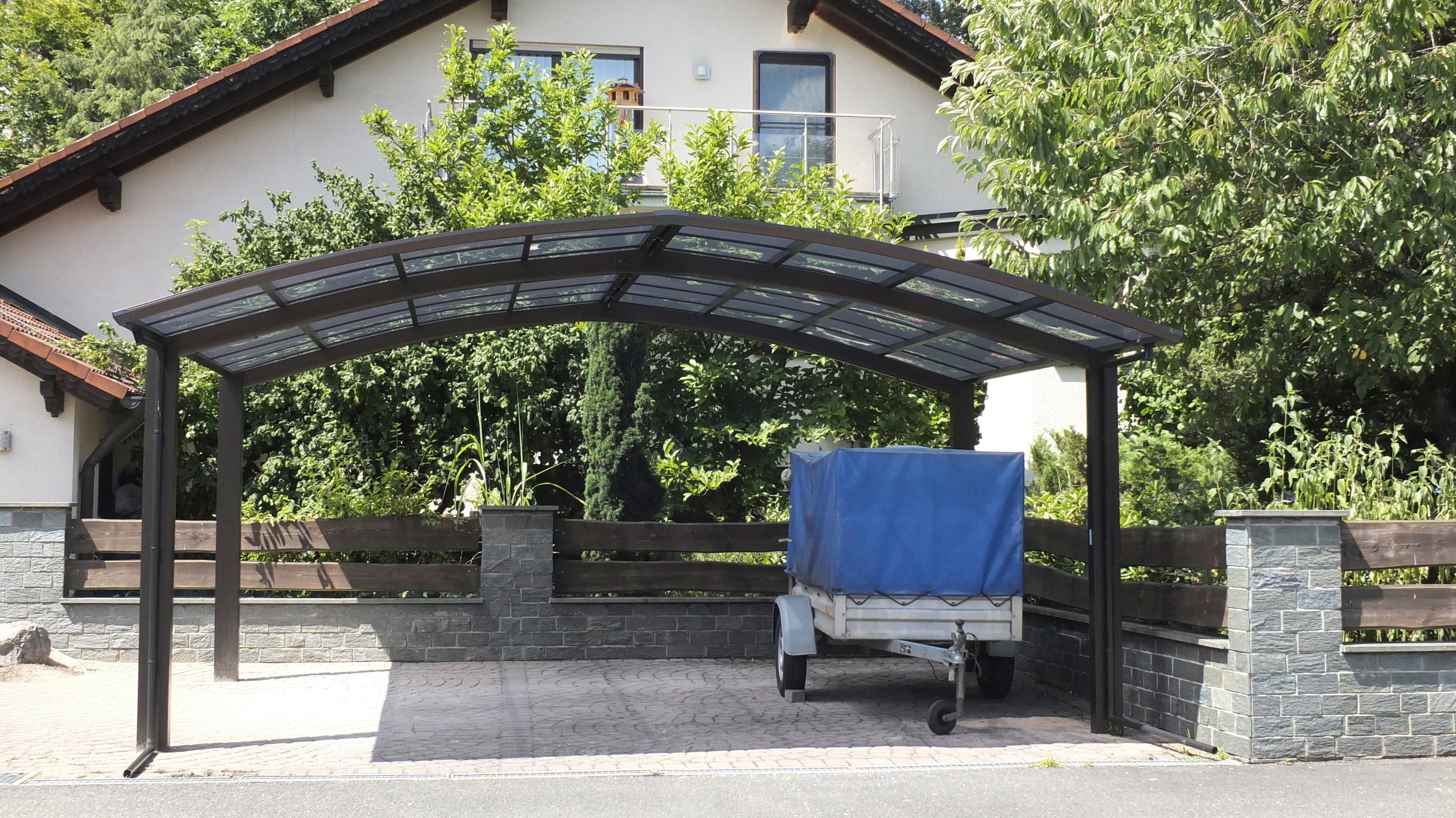 Ximax Doppelcarport Portoforte Typ 60 M-mattbraun, BxT: 542x495 cm, 240 cm  Einfahrtshöhe, Aluminium