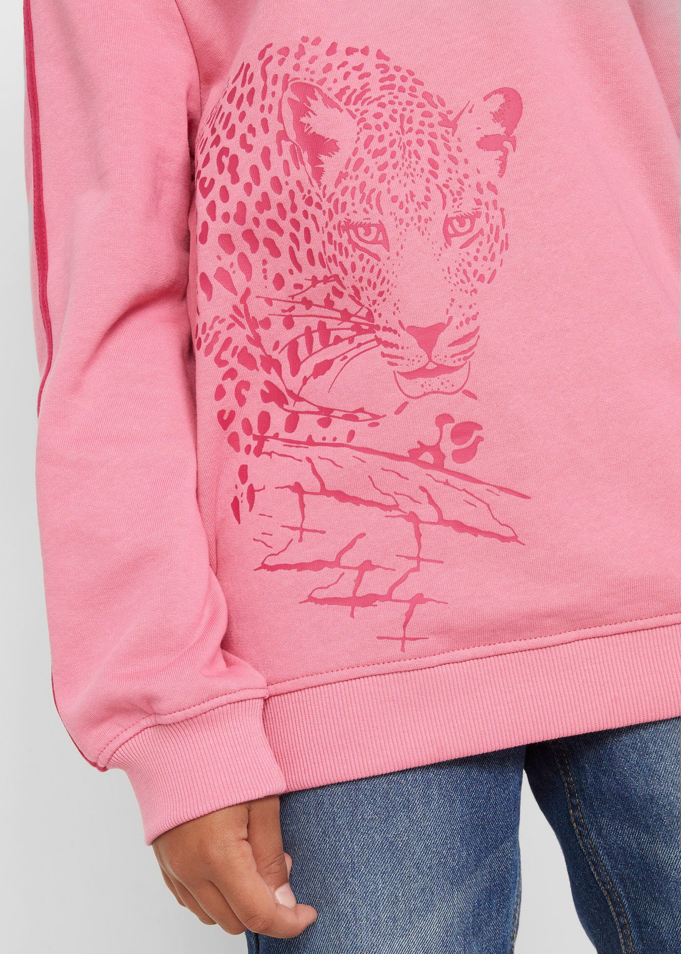 bonprix Kapuzensweatshirt Regular Fit, mit Tier-Motiv, aus Baumwolle, mit Print