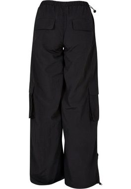 URBAN CLASSICS Stoffhose Urban Classics Damen Ladies Wide Crinkle Nylon Cargo Pants (1-tlg)