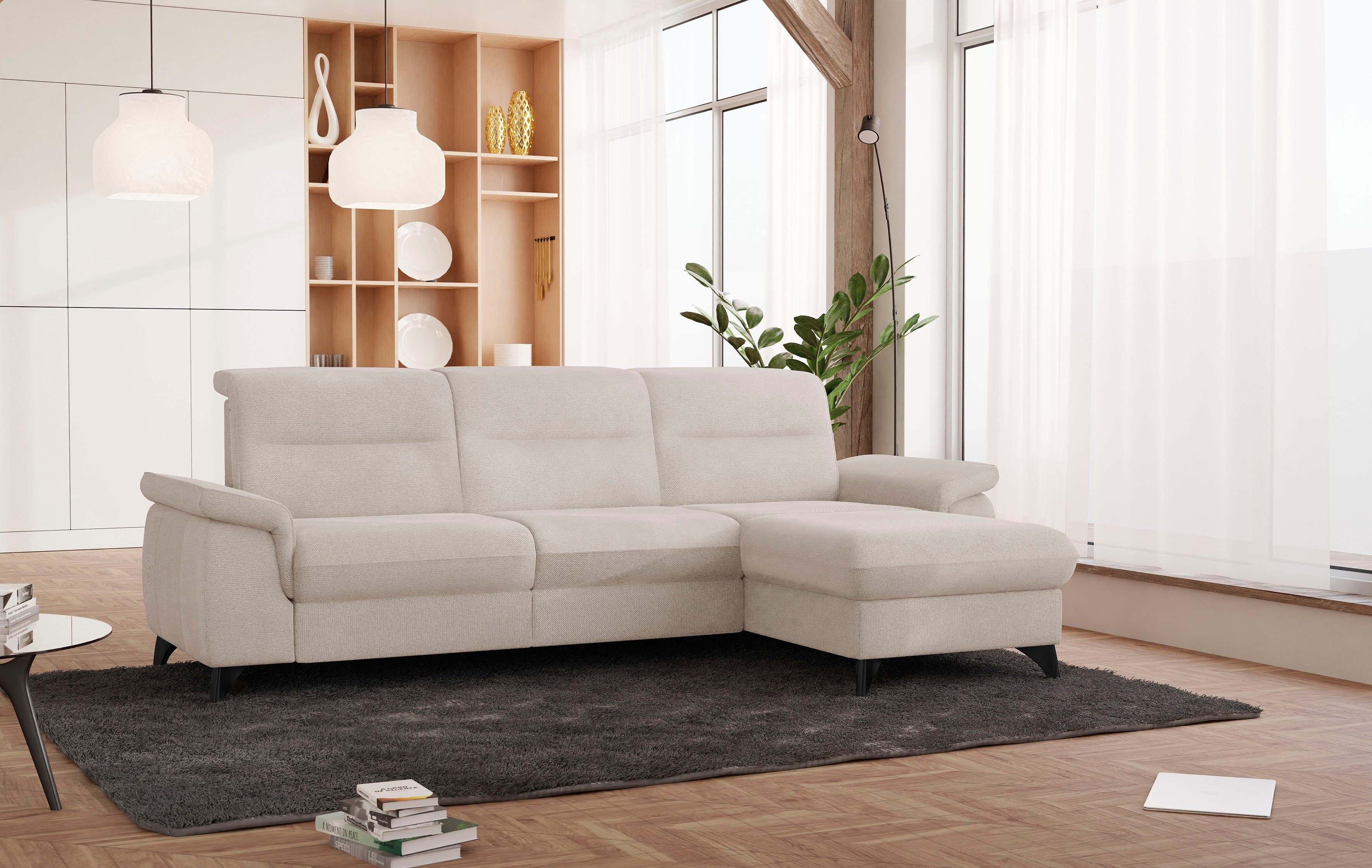 sit&more Ecksofa Astoria, wahlweise mit motorischer Relaxfunktion