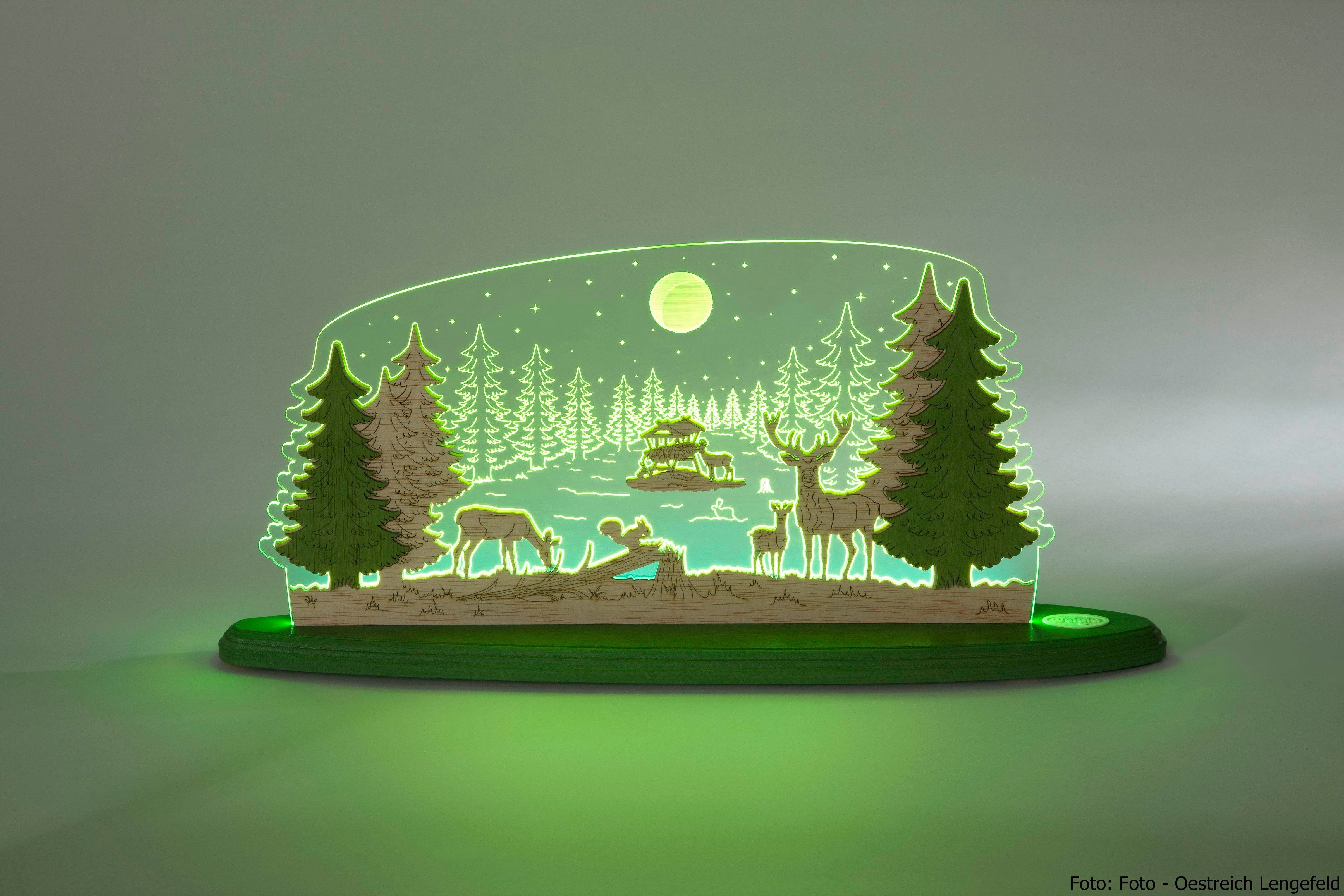 Weigla LED Lichterbogen Motivleuchte Waldidylle Länge ca 47cm NEU