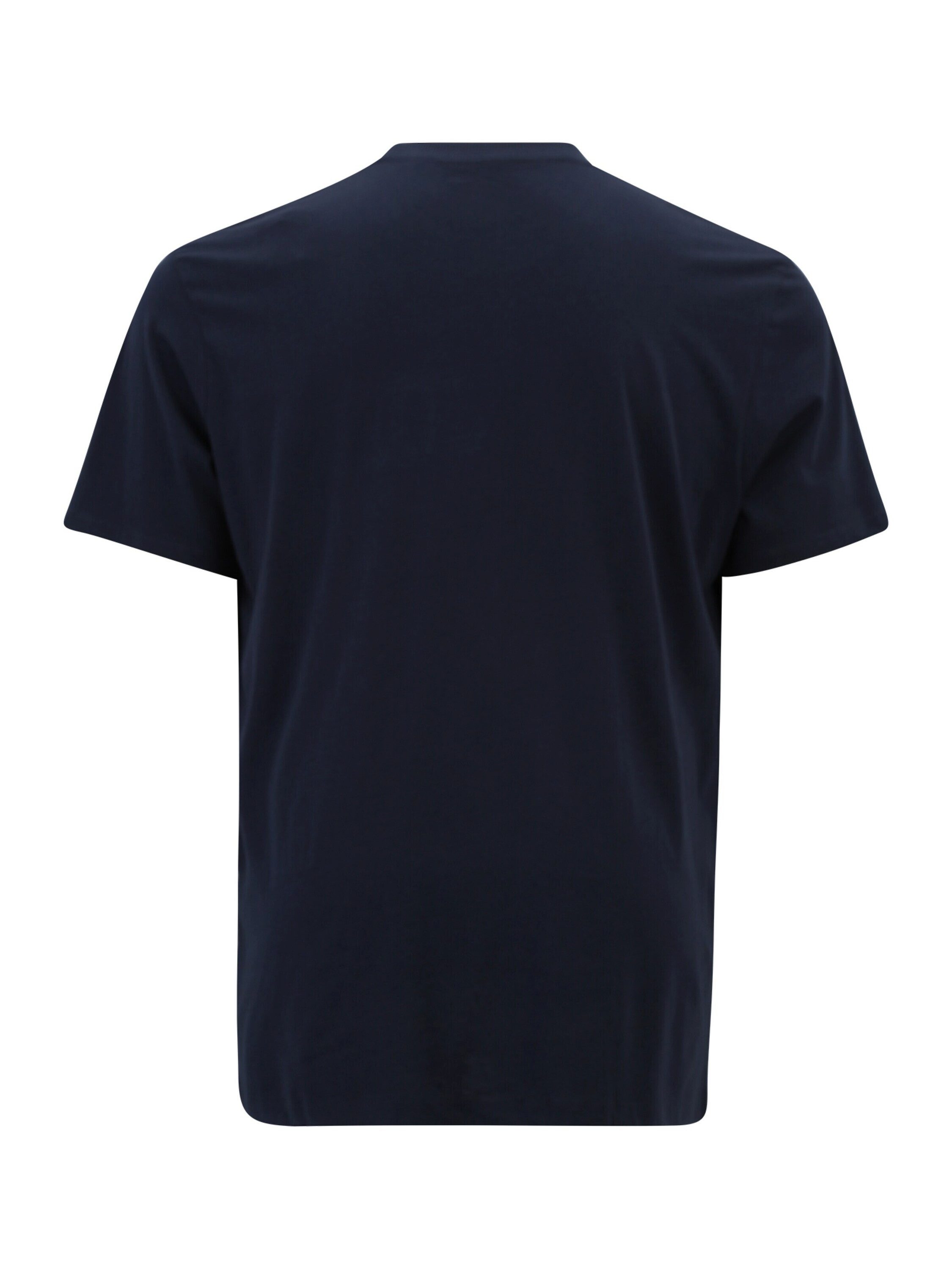 Jack&Jones T-Shirt mit Label-Print Farbe blau Größe: 4XL günstig online kaufen