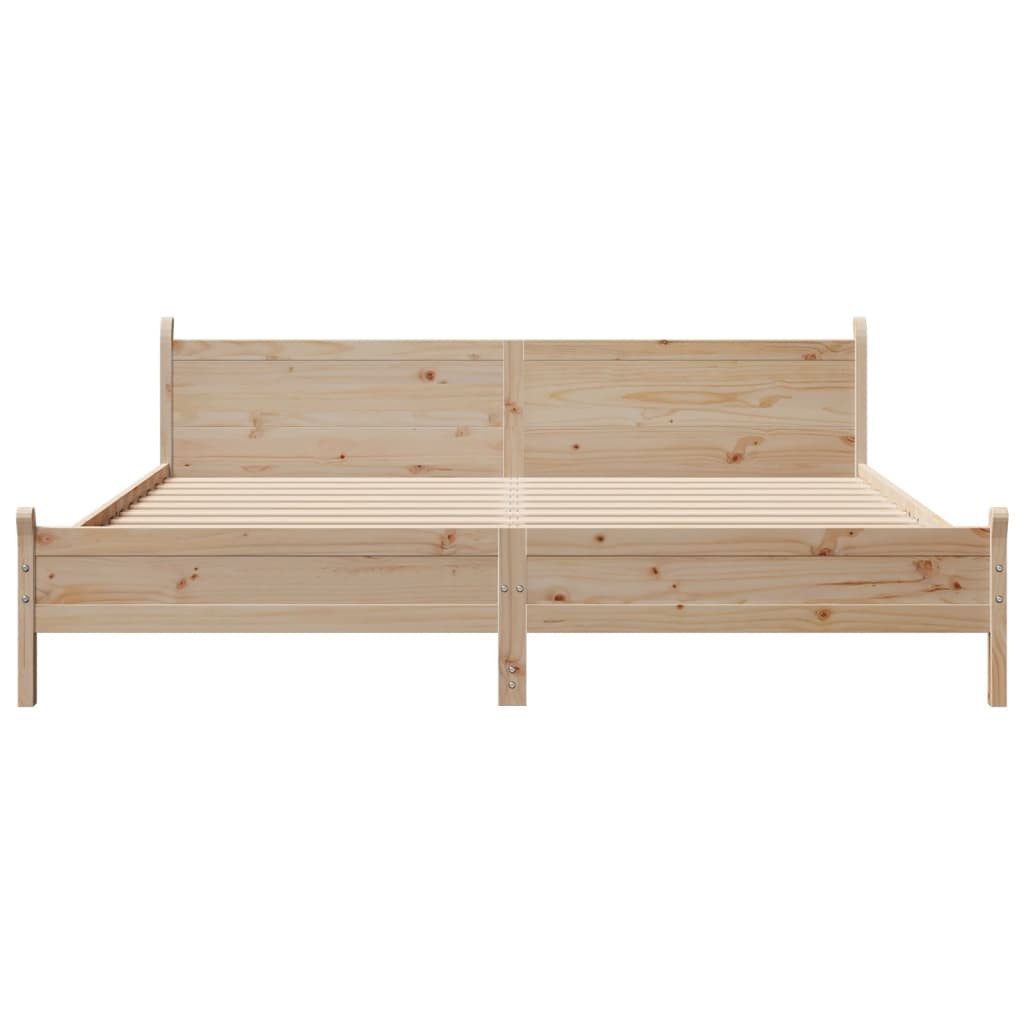 vidaXL Bett Massivholzbett ohne Matratze 180x200 Kiefernholz