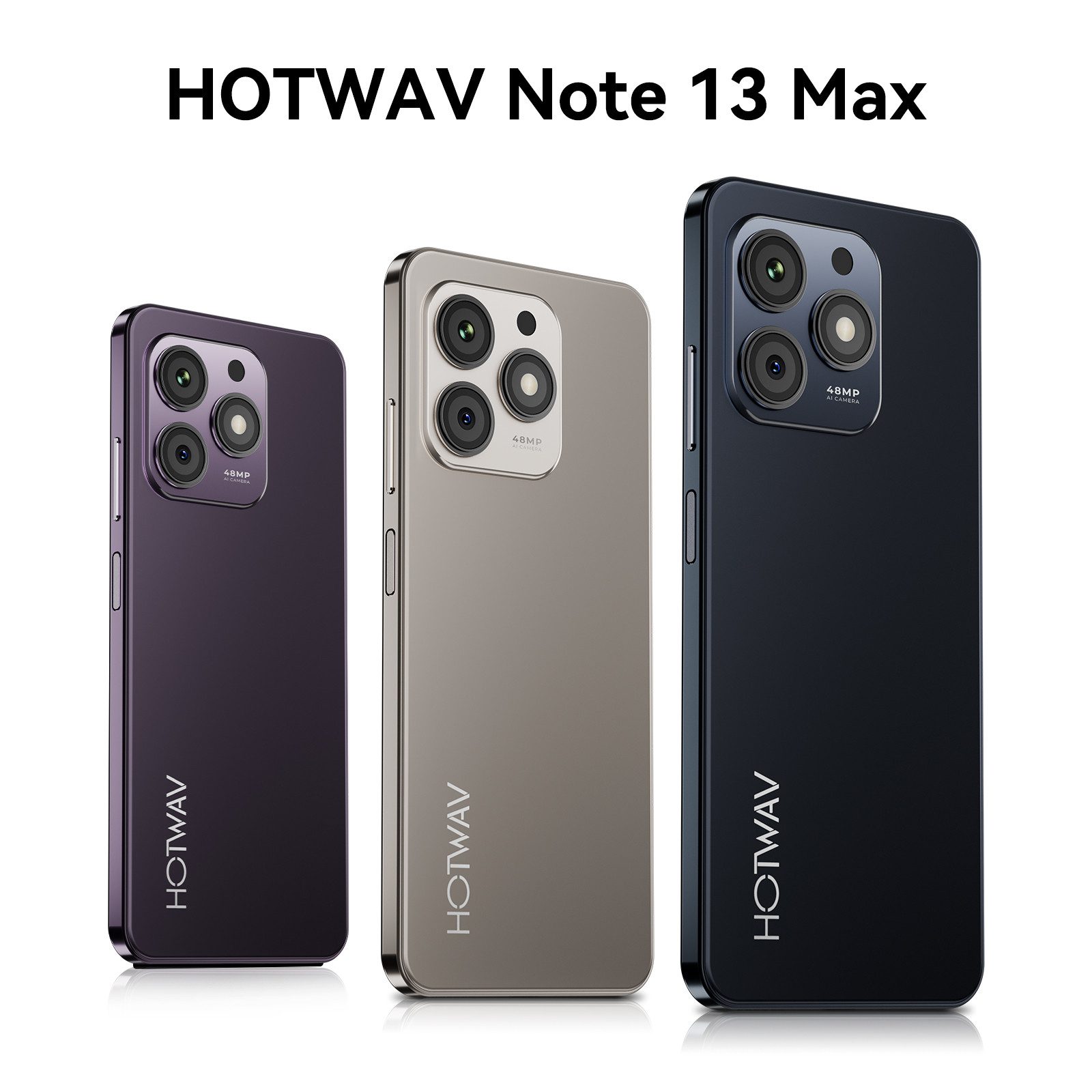HOTWAV Note 13 Max Handy, 16+256 GB/1 TB Smartphone, Android handy, Smartphone (16,7 cm/6.8 Zoll, 256 GB Speicherplatz, 48 MP Kamera, Smartphone ohne Vertrag, Günstige Smartphone, 5160 mAh) schwarz